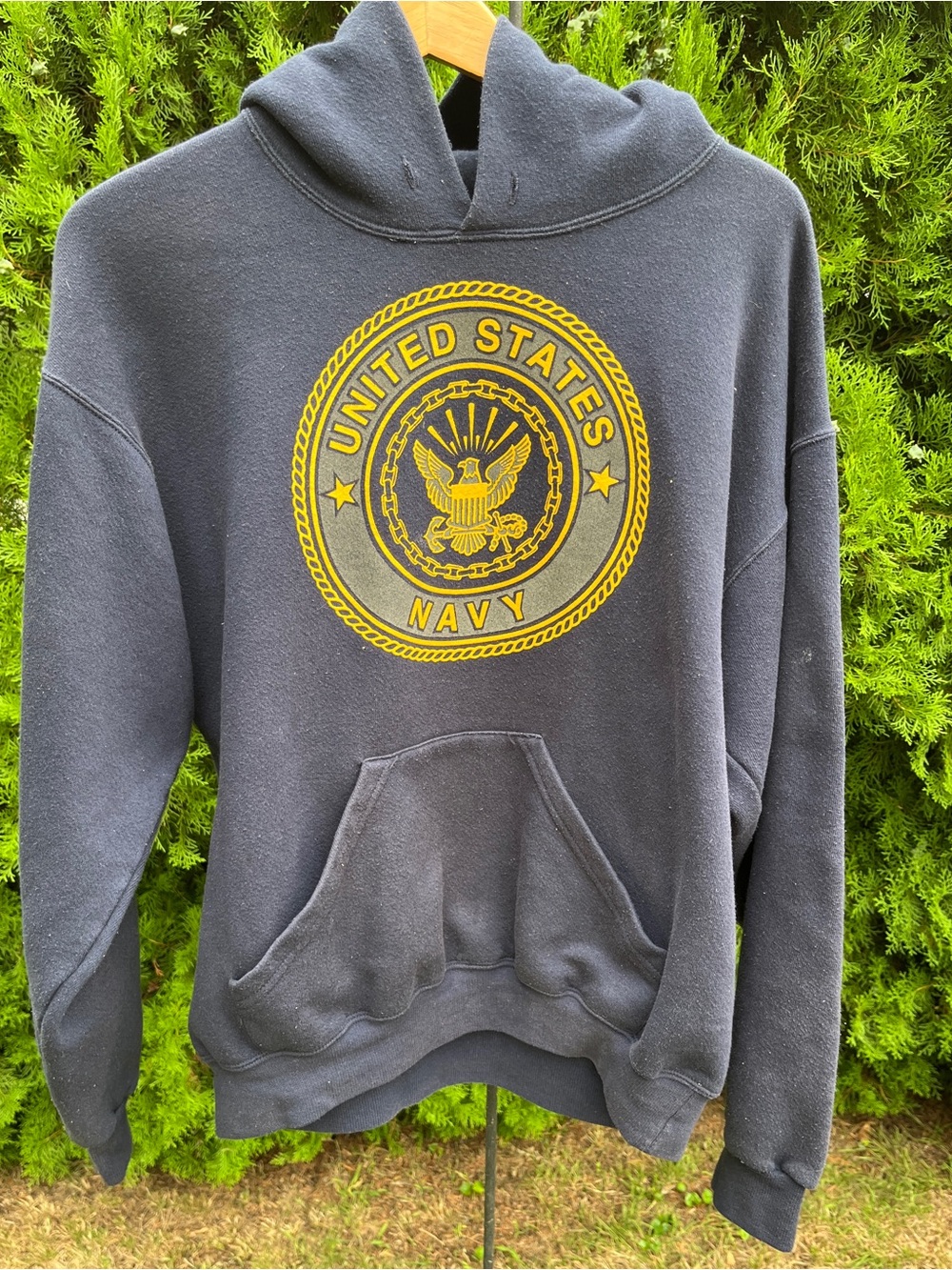 United States Navy Men's Navy Blue Pullover Hoodie